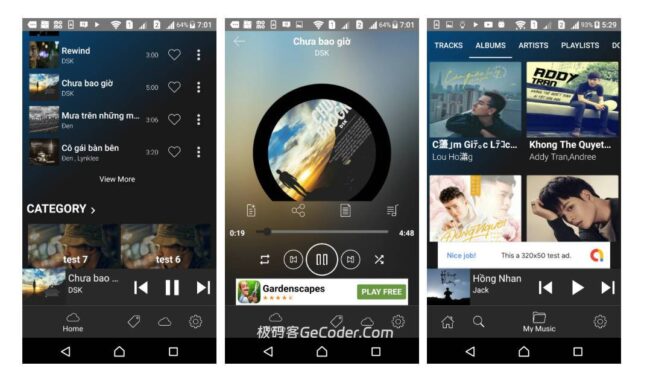 图片[1]_Android在线音乐播放器APP源码带后台_全开源可二开_极码客